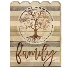 "Circle of Strength" by Marla Rae; Printed Wall Art on a Wood Picket Fence