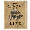"Farm Life" by Deb Strain; Printed Wall Art on a Wood Picket Fence