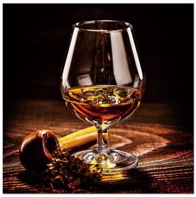 Oppidan Home &quot;Pipe and Tasting Glass&quot; Acrylic Wall Art (40&quot;H X 40&quot;W)