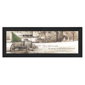 "Winter" By John Rossini; Printed Wall Art; Ready To Hang Framed Poster; Black Frame