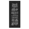 "House Rules" By Susan Ball; Printed Wall Art; Ready To Hang Framed Poster; Black Frame