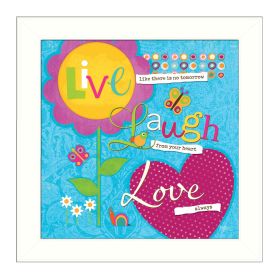 "Love Always" By Mollie B.; Printed Wall Art; Ready To Hang Framed Poster; White Frame