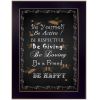 "Be Yourself" By Trendy Decor4U; Printed Wall Art; Ready To Hang Framed Poster; Black Frame