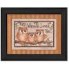 "Whoooo Loves You" By Mary June; Printed Wall Art; Ready To Hang Framed Poster; Black Frame