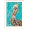"Pelican II" By Lisa Morales; Printed Wall Art; Ready To Hang Framed Poster; White Frame