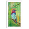 "Anna's Hummingbird" By Lisa Morales; Printed Wall Art; Ready To Hang Framed Poster; White Frame