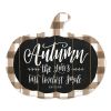 "Autumn; the Years Last Loveliest Smile" By Artisan Imperfect Dust Printed on Wooden Pumpkin Wall Art