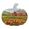 "Red Barn Pumpkin Patch" By Artisan Lori Deiter Printed on Wooden Pumpkin Wall Art