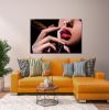 Oppidan Home &quot;Red Lip Cigar&quot; Acrylic Wall Art (32&quot;H x 48&quot;W)