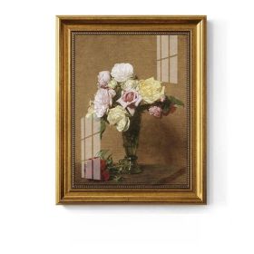 Light Luxury Decoration Painting European American Classical Oil Painting (Option: F Type-32 40cm Gold Frame Glass)