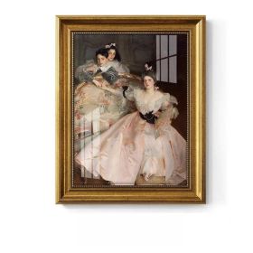 Light Luxury Decoration Painting European American Classical Oil Painting (Option: R Style-25 30cm Gold Frame Glass)
