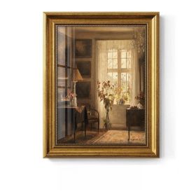 Light Luxury Decoration Painting European American Classical Oil Painting (Option: C Style-25 30cm Gold Frame Glass)