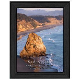 "Strength" By Trendy Decor4U; Printed Wall Art; Ready To Hang Framed Poster; Black Frame (Color: as Pic)