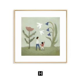 Warm Nordic Art Wall Decoration Painting (Option: H Style-80 Ã— 80cm)